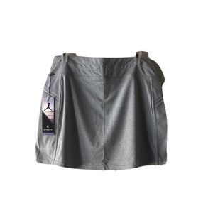 KYODAN Womens Gray Skort Size Large With Tennis Pockets On Shorts Thigh New